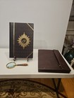 Beautiful Large Vintage Leather Islamic Arabic Quran W Leather Case   Ex Cond 
