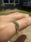 Certified Natural Burmese Jadeite Jade A-grade Ring     Vivid Yang Green High-icy