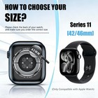 1 2x For Apple Watch Series 11 42 46mm Pc Case Tempered Glass Screen Protector