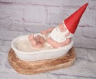 Vintage 1979 Unieboek B v  Gnome Taking Bath Bathtub Figurine Rare
