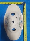 Antique Porcelain Floral Ceiling Double Socket Light Fixture
