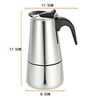 Electric Espresso Coffee Maker Moka Pot 200ml 4 Cups With Stove Stainless Steel