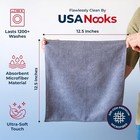 Microfiber Cleaning Cloth Grey - 12 Pcs  12 5 x12 5   - High Performance - 1200
