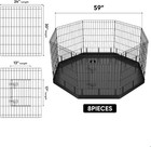 Dog Playpen Metal Foldable Dog Exercise Pen Pet Fence Puppy Crate Kennel Indoor