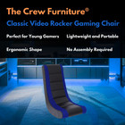 The Crew Furniture Classic Video Rocker Floor Gaming Chair  Kids And Teens