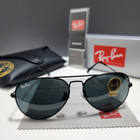 Ray-ban Rb3025 Aviator Pilot Sunglasses Black Frame Glass Gray Lens 58-14 Mm