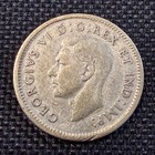 1945 Canada Silver Dime 10 Cents 80  Silver King George Vi Bluenose Coin