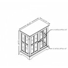 Retro Led Curio Display Cabinet Lattice Glass Door Adjustable Shelf Wooden 