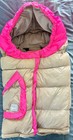 7am Enfant 212 Evolution Stroller car Seat Footmuff Blanket Pink Tan 0-4t Girl