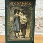 Vintage Mccormick Harvesting Machines Metal Tin Matchbox Wall Holder Children