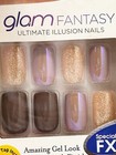 Kiss Nails Medium-length Shiny-gel Finish  Brown  Gold Glitter 82959