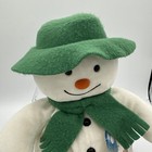 Rare Vintage Eden The Snowman Raymond Briggs 13 Inch With Green Hat And Scarf