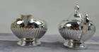 Vintage Oneida Usa Decorative Silver-plated Sugar And Creamer Bowl Set Of Two