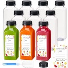  Juice Bottles With Caps 10pcs 12oz  Plastic Bottleswith Caps  Clear Reusable 