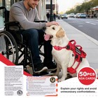 Service Dog Harness  Adjustable Service Dog Vest   Id Tag 50 Ada Cards  10 Pc   