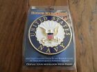 U s Navy Metal Medallion Enamel Shadow Box Presentation Emblem Plaque 4  X 4 