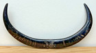 Vintage Lacquered Steer Horns Etched In Chinese taiwan Air Force 21  Across