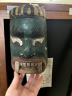 1900s Hand Carved Demon Wooden Face Mask