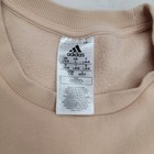 Adidas Essentials 3-stripes Fleece Crewneck Sweatshirt Womens Large Beige Pink