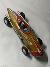 Vintage Tin Friction Race Car Golden  3    Sn  Japan 1961 No Rust Golden Rare