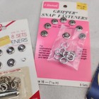 Lot Of 3  Vintage Snap Fasteners Grippers 3 Cards Singer Clinton 1 Used Sewing 