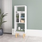 Manhattan Comfort Essex Bookcase With Plenty Shelves  42 51   White And Zebra