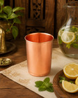 Nirmal Ganga Plain Copper Drinking Glass 250ml Pure Copper Tumbler Pack 6