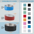 Stainless Steel Slanted Dog Cat Food Bowl 24 Oz Pet Feeder Water Dish Basin