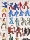 Vintage Lot Cowboys Indians 1960s Natives Army Horses Plastic Soldiers Mpc Marx