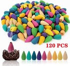 120pcs Backflow Incense Cones Natural Mixed Scents Waterfall Fragrance Usa Stock
