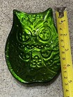 Cracker Barrel Green Owl Spoon Rest Or Trinket Dish New W sticker  Rare Find 