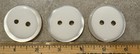 White Resin Buttons 1 3 4 Two Hole Vintage Mid-century Sewing