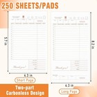 4 Pack  1000 Sheets  Guest Server Checks 2 Part Carbonless  Numbered 8 2  X 4 3 