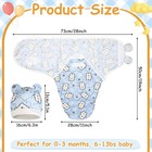 6 Pack Baby Swaddle Blanket With Hats Sleep Swaddle For 0-3 Months Newborn Sa   