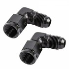2pc 6an 8an 10an Female To Male Flare 90 Degree Swivel Fitting Adapter Aluminium