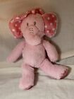Kellytoy Plush Pink Elephant Rattle Infant Baby Hanging Crib Toy Polka Dot Ears