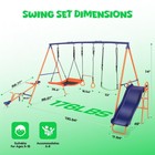 700lbs Playground Swing Sets For Backyard With Slide Outdoor Play Set For Kids