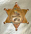 Vintage Honda Brass Police Style Honda Logo   Motorcycle Design 3  X 3 