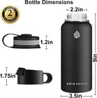 Stainless Steel Water Bottle Vacuum Insulated Double Wall   Wide Mouth 40oz New