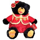 2006 Dan Dee Snowflake Teddy Black Bear 21  Red Holiday Plush With Original Tags
