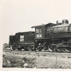 Western Pacific Railroad Engine Locomotive No  64 Antique Photo
