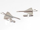 Silver Concorde Cufflinks  Hallmarked Sterling Silver Concorde Jet Cuff Links
