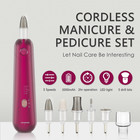 Professional Manicure Pedicure Set - Cordless Electric Foot Nail Care Trimmer Bu