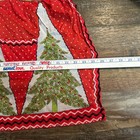 Vintage Christmas Tree Apron Kitschy Holiday 50   s 60   s Red Polkadot  25 X 17    