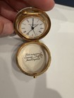 Halcyon Days Enamel Travel Alarm Clock Fork Tailed Emerald Hummingbird