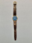 Vintage Vw Volkswagen Watch With Fahrvergn  gen Logo - Leather Band - Not Working