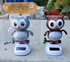 Set X 2 Blink Solar Dancing Owl  1 Gray 1 Brown Great Happy Nurses  Doctors Gift