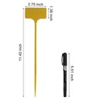 50 Pack Outdoor Tall Plant Labels  Large Waterproof Plastic Large  Yellow 