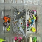 Fishing Tackle Lot Lures Jigheads Clear Tackle Box Mixed Assortment Gear 