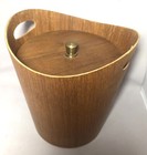 Vintage Mid-century Modern Mcm Ice Bucket Bentwood Teak By Rainbow Servex Sweden